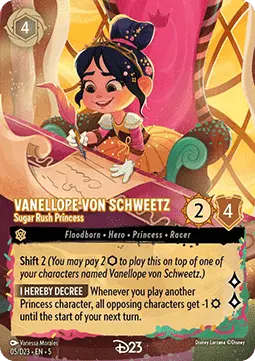 Vanellope von Schweetz card