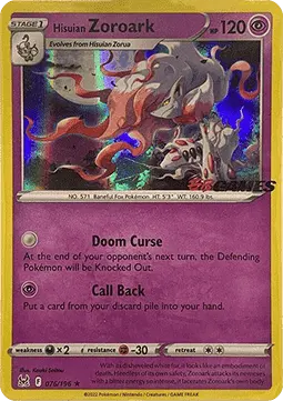Hisuian Zoroark card