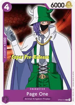 Page One card