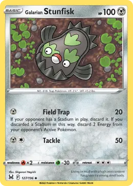 Galarian Stunfisk card