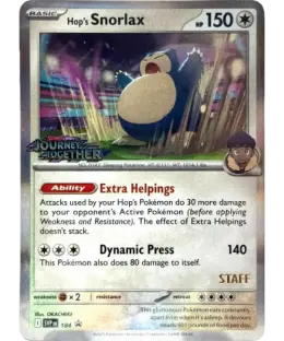 Hop's Snorlax card