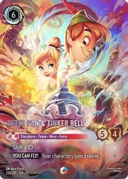 Peter Pan & Tinker Bell card
