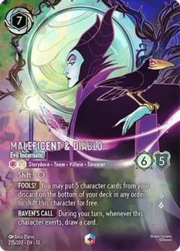 Maleficent & Diablo card