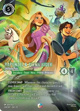 Rapunzel & Flynn Rider card