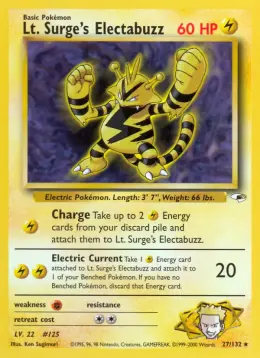 Lt. Surge's Electabuzz card