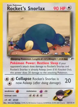 Rocket's Snorlax card