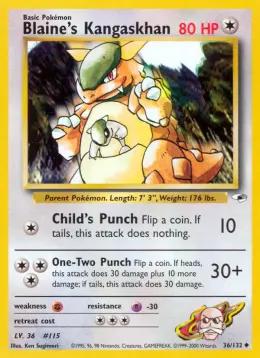 Blaine's Kangaskhan card