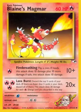 Blaine's Magmar card