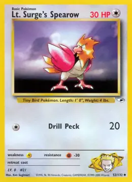 Lt. Surge's Spearow card