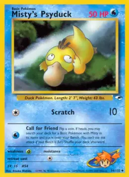 Misty's Psyduck card