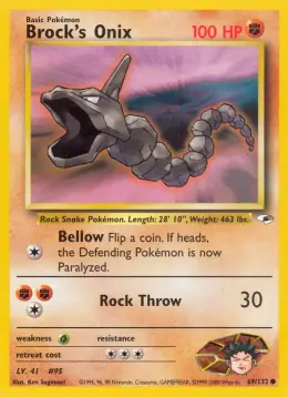 Brock's Onix card