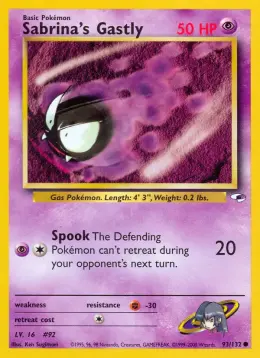 Sabrina's Gastly card