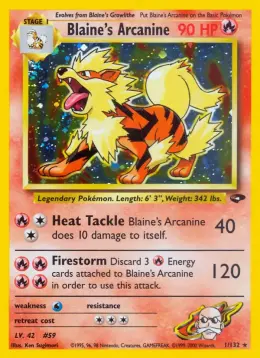 Blaine's Arcanine card