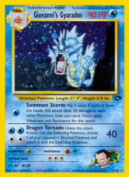Giovanni's Gyarados card