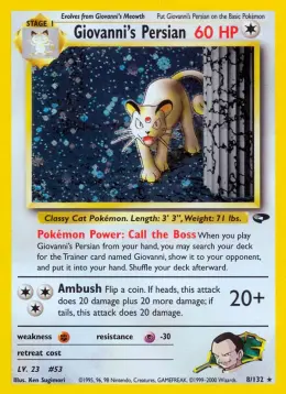 Giovanni's Persian card