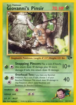 Giovanni's Pinsir card