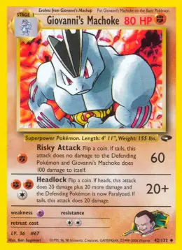Giovanni's Machoke card