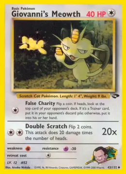 Giovanni's Meowth card