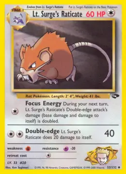 Lt. Surge's Raticate card