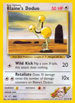 Blaine's Doduo card