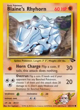 Blaine's Rhyhorn card