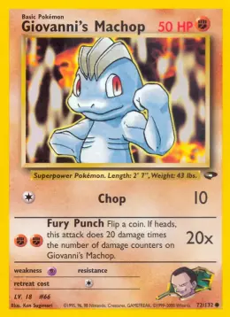 Giovanni's Machop card