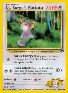 Lt. Surge's Rattata card