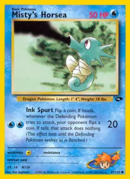 Misty's Horsea card