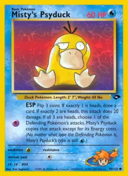 Misty's Psyduck card