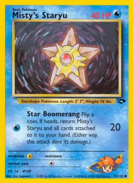 Misty's Staryu card