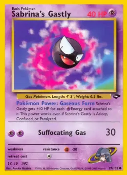 Sabrina's Gastly card