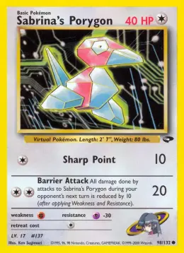 Sabrina's Porygon card