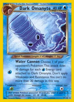 Dark Omanyte card