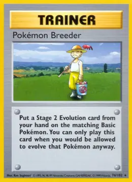 Pokemon Breeder card