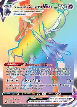 Shadow Rider Calyrex VMAX card