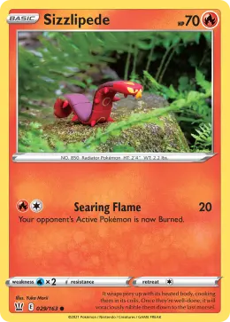 Sizzlipede card