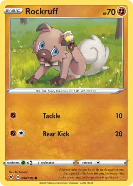 Rockruff card