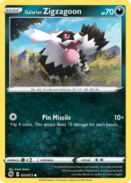 Galarian Zigzagoon card