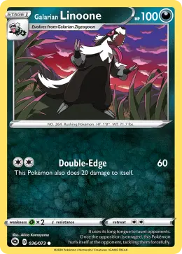 Galarian Linoone card