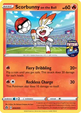 Scorbunny on the Ball card