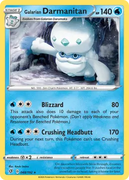 Galarian Darmanitan card