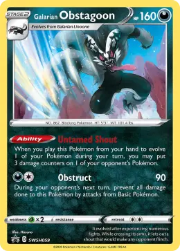 Galarian Obstagoon card