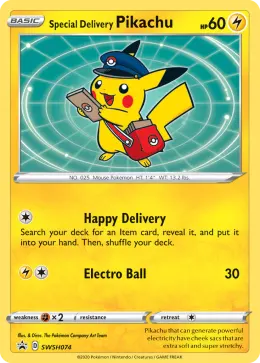 Special Delivery Pikachu card