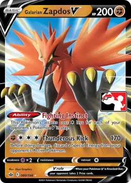 Galarian Zapdos V card