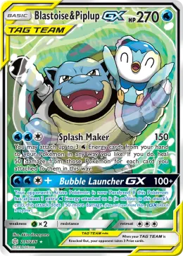 Blastoise & Piplup-GX card