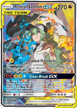Reshiram & Zekrom-GX card