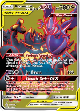 Naganadel & Guzzlord-GX card