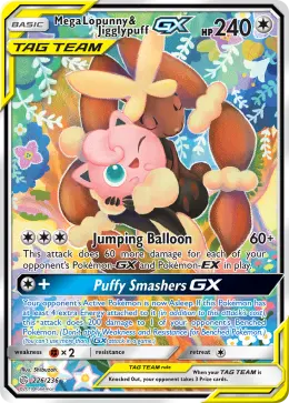 Mega Lopunny & Jigglypuff-GX card