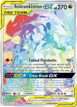 Reshiram & Zekrom-GX card