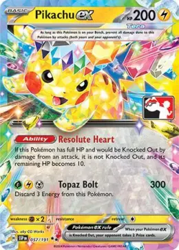 Pikachu ex card